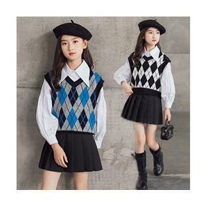 ベスト ニットベスト 女の子 ニット 春秋冬 キッズ 子供服 こども服 ケーブル編み トップス おしゃれ 入園式 卒業式 発表会 120　130　14