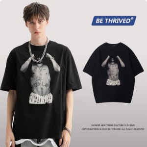 Tシャツ メンズ レディース 半袖 夏 トップス ゆるい 韓国ファッション 原宿系 ヒップホップ HIPHOP ダンス カジュアル ストリート風 個