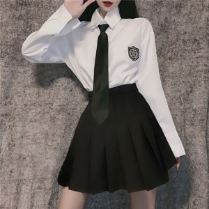 JK制服 セーラー服 上下セット 長袖 ネクタイ 学院風 学生服 フリルスカート ミニ丈 学園祭 入学式 卒業式 コスチューム 春夏秋 cosplay