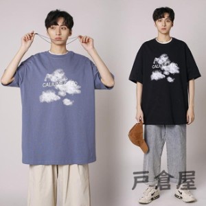 半袖 サマーTシャツ メンズ プリント クルーネック 無地 ゆったり Tシャツ ビッグ カットソー 夏 男性 クルーネック 夏Tシャツ 丸首 半袖