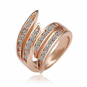 指輪 リング ピンクゴールド 指輪 ファッション ｋ18 大きいサイズ ダイヤモンドCZ