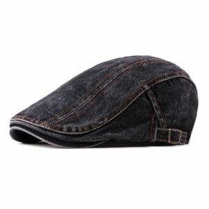 デニム デニム 帽子 コットン シンプル キャップ UVカット ハンチング ワークキャップ キャスケットファッション小物