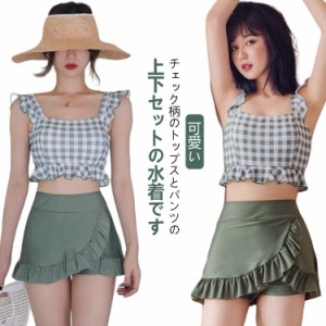 温泉 サマー レディース水着 韓国 タンキニ 海 夏 プール 体型カバー ビキニ 可愛い みずぎ セパレート 学生 少女 水着 小胸も安心 水着 