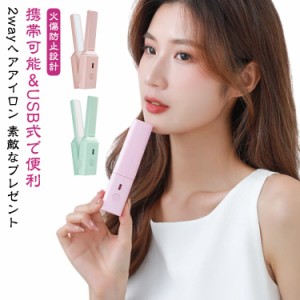 小型ヘアアイロン 海外対応 非充電式 ヘアアイロン 小型 ミニヘアアイロン 2way コンパクト ヘアアイロン ストレート 旅行仕様 ストレー