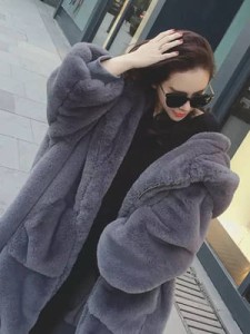 韓国ファッション もこもこボリュームファーコート ロングファーコート もふもふ暖かいボリュームファーコート ゆったりする カジュアル 