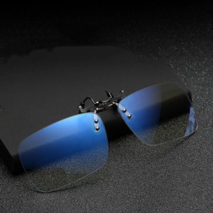 クリップ式 ブルーライトカットレンズ メガネ クリップオン PCメガネ サングラス メガネの上から 調光 クリップ PC眼鏡 取外し可能 パソ