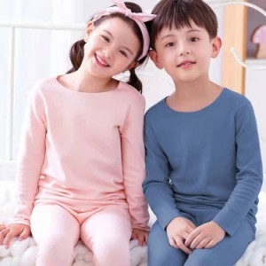 キッズ 子供 ジュニア インナー Tシャツ インナーシャツ 肌着 発熱 保温 長袖 アンダーシャツ 冬用 女の子 男の子 あったか 無地 通園 通