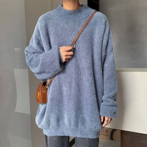 ボアパーカー メンズ トップス プルオーバー パーカー フーディー ハイネック 冬服 ボア 暖かい モコモコ 秋 冬 ビッグシルエット かっこ