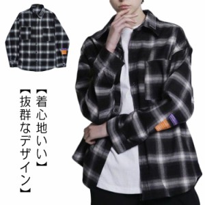  長袖 バイカラー チェック柄シャツ トレイプ ストライプチェックシャツ メンズ 切り替え ギンガム カジュアルシャツ リネンシャツス シ