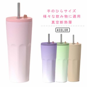  カップ ストロー付き 蓋付き 水筒 700ml コーヒーカップ タンブラー 蓋付き ストロー付き ステンレスマグカップ 真空断熱 タンブラー 保