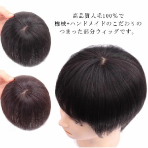  トップヘアピース ヘアピース トップカバー 人毛 白髪隠し 部分ウィッグ 薄毛 100% 人毛ウィッグ ストレート 円形脱毛 増毛 人毛100%