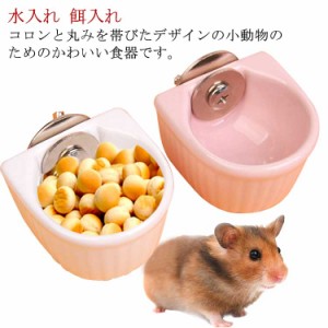  水飲み 食器 えさ入れ 小動物食器 取り付け簡単 えさいれ ハムスター 水入れ 送料無料 陶器 餌入れ うさぎ 給水 取り付け簡単 ジャンガ