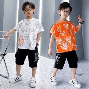 子供服 セットアップ キッズ 男の子 夏 2点セット 上下セット Tシャツ 半袖 ハーフパンツ 短パン ジャージ キッズ 運動着 おしゃれ 可愛