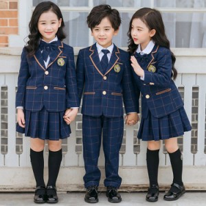 卒業式 スーツ 男の子 女の子 フォーマル セットアップ パンツスーツ スカート チェック キッズ 子供 入学式 長袖 スーツ ジュニア 入園 