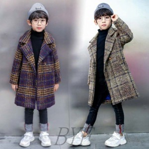 子供服 男の子 子供コート キッズ 冬服 中綿コート モッズコート アウター 厚手 トレンチコート チェック ロングコート キッズコート お