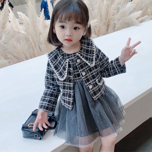 韓国子供服 女の子 ワンピース ２点セット 80 90 100 110 120 130cm ジャンパースカート セットアップ コート 結婚式 発表会 こども フォ