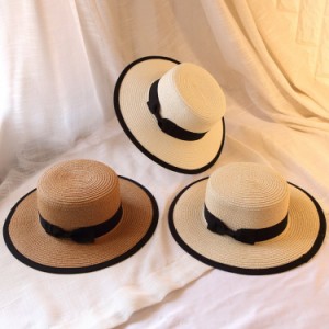 レデイース 麦わら帽子 つば広ハット カンカン帽 春夏 折りたたみ たためる 中折れ UVカット 紫外線対策 日よけ 日焼け防止 おしゃれ 可