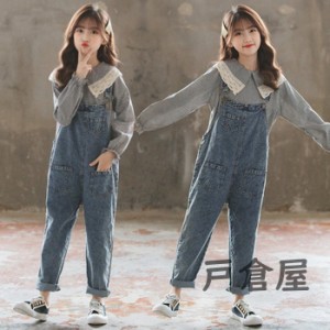 オーバーオール パンツ カジュアル デニム ロングパンツ　こども　デニムサロペット ベビー ジュニア KIDS 子供服 ジーンズ デニム