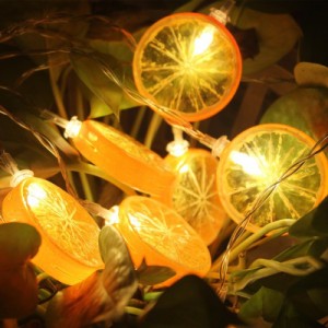 イルミネーションライト ガーランドライト デコレーションライト LEDライト オレンジ レモン 柑橘系モチーフ 6m ハロウィン クリスマス 