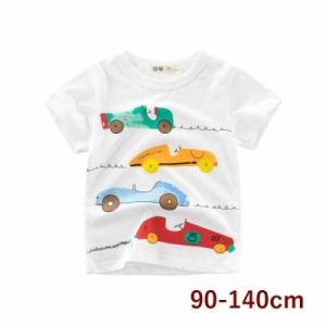 半袖 Tシャツ プリントTシャツ カットソー トップス 夏 子供服 男の子 男児 キッズ KIDS ヘリコプター スーパーカー 車 くるま クルマ ロ