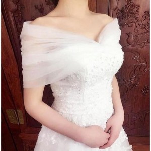 ウェディングボレロ ２サイズ【即納】 ウエディング小物 ２サイズ【即納】 結婚式 編み上げ レースショール