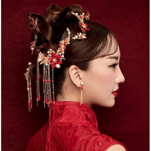 中国古代髪飾り 漢服唐装用アクセサリ 中国古代髪飾り ウエディングドレス