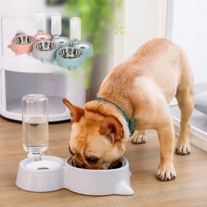 水飲み器 ダブル 便利 シンプル 犬猫兼用 餌入れ 猫用 自動給水器 水飲み器 給餌器 留守番 犬用