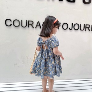 ワンピース 女の子 韓国子ども服 蝶結び 夏服 半袖ワンピース キッズ 花柄 子供服 ベビー服 子供ドレス 結婚式 誕生日 七五三 赤ちゃん 