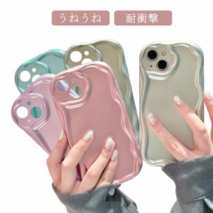 iPhone 15 14 13 12 11 ケース ウェーブ うねうね クリアケース 韓国 かわいい シンプル 大人かわいい おしゃれ ソフトケース 耐衝撃 ス