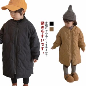 ノーカラーコート キルティングジャケット キッズ 中綿コート 中綿ジャケット 子供服 キルティングコート 男の子 女の子 裏起毛 アウター