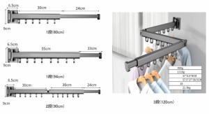 屋内屋外 折りたたみ 物干し ハンガー掛け 回転 壁掛け ベランダ 物干しラック 伸縮タイプ 隠し物干し 寝室 浴室 屋外 省スペース 服掛け