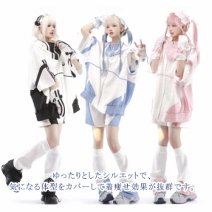 セットアップ猫耳フードサブカル 服原宿ファッション人気