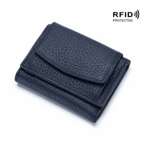 ミニ財布 三つ折り財布 本革 レディース メンズ 小銭入れ ボックス型 コンパクト 財布 小さい 軽い 薄い 磁気 スキミング 防止 かわいい 