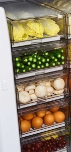 冷蔵庫収納ケース 冷凍室 冷蔵庫トレー 引き出し式 収納ボックス 冷蔵庫収納 キッチン収納 食品保存容器 野菜 引き出し式 冷蔵庫用 野菜