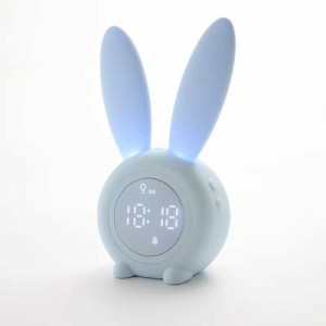 目覚まし時計 置き時計 デジタル ナイトライト 時計 かわいい うさ耳 プレゼント シリコン ウサギ シンプル インテリア 北欧 おしゃれ