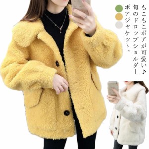 レディース ダブルフェイスのダッフルコート ウール 通勤 ミディアム丈