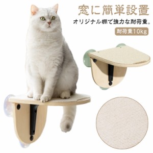 猫 窓 ベッド 台 猫ベッド 吸盤 取り付け ねこ おしゃれ キャットステップ 強力吸盤 耐荷重 10kg 猫ベッド 窓取り付け スケルトンハンモ