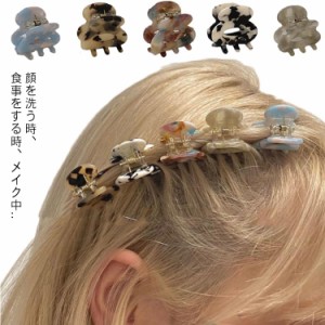 送料無料 ヘアクリップ バンスクリップ ヘアアレンジ 2個セット アセテート べっ甲 髪留め マーブル シェル バンスクリップ 結婚式 まと