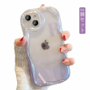 クリア max 14 iphone14 うねうね おしゃれ iPhoneけーす iphone13pro 韓国 なみなみ iphone12 透明 2個セット シリコン iPhoneケース 耐