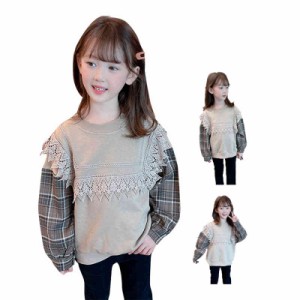 セーター ニットトップス キッズ 春 秋冬 子供服 あつたか キッズインナー ニット セーター プルオーバー トップス 女の子 長袖  カジュ