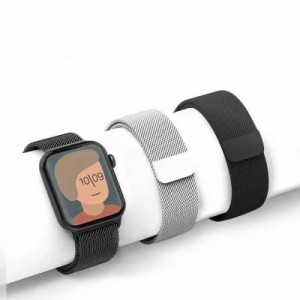 アップルウォッチ バンド Apple Watch ベルト ステンレス ループ メッシュ 着せ替え カスタム 腕時計 おしゃれ 38mm 40mm 41mm 42mm 44mm