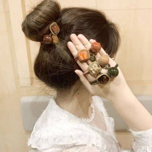 ヘアゴム ヘアアアクセサリー べっ甲風 まとめ髪 レディース 髪留め 髪飾り ヘアアレンジ おしゃれ きれいめ 上品 かわいい 韓国ファショ