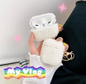 送料無料 AirPodsケース もこもこ AirPodsproケース カバー かわいい アップル エアーポッズ エアポッズ ボア イヤホンケース イヤフォン