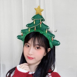 クリスマス カチューシャ クリスマスツリー かわいい コスプレ パーティーグッズ 頭飾り ヘアアクセサリー 髪飾り アクセサリー 小物 洗