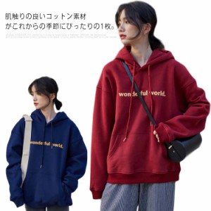 パーカー レディース プルオーバーパーカー おしゃれ オーバーサイズ ビッグシルエット 春 秋 冬 お揃い コーデ HIP HOP ヒップホップ ダ