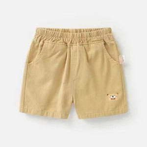 送料無料 短パン ショートパンツ ベビー ハーフパンツ 子供服 かわいい ズボン ボトムス 短パン 夏 無地 ウエストゴム くま 薄手 綿 柔ら