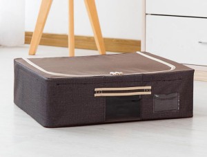 押し入れ収納 ベッド下収納 ベッド下収納箱 32L ふた付き 布 ベッド下収納ケース ベッド下収納ボックス 大容量 衣類収納 布団収納 持ち手