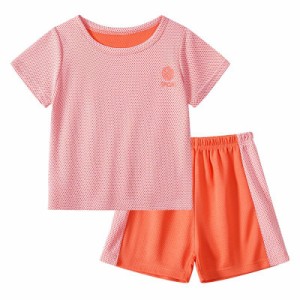 子供 スポーツウェア 2点セット キッズ 夏 半袖 tシャツ ショートパンツ 男の子 女の子 運動着 吸汗速乾 バスケットボール 練習着 上下セ