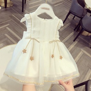 キッズ ワンピース 子供ドレス レースワンピース ノースリーブ 女の子 フォーマル 袖フリル 子供服 刺繍 チュール ピアノ 発表会 入園 入