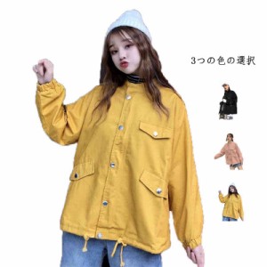 春コート ブルゾン ジップジャケット ジャケット ライトアウター ノーカラージャケット 秋服 フライトジャケット レディース  ジャンパー